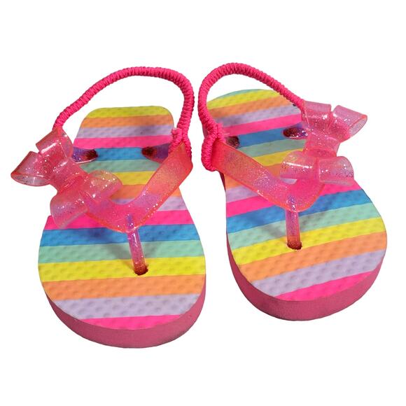 Rainbow Flip Flops Toddler Size 7 - Picture 1 of 7